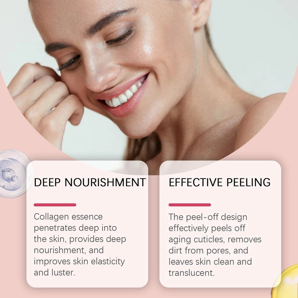 Máscara Facial Noturna Removível de Colágeno – Hidrolisado, Cuidado para Elasticidade e Hidratação