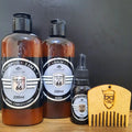 Alkmena Route US 66 Beard Kit – Balm, Oil, 3-in-1 Shampoo & Wooden Comb