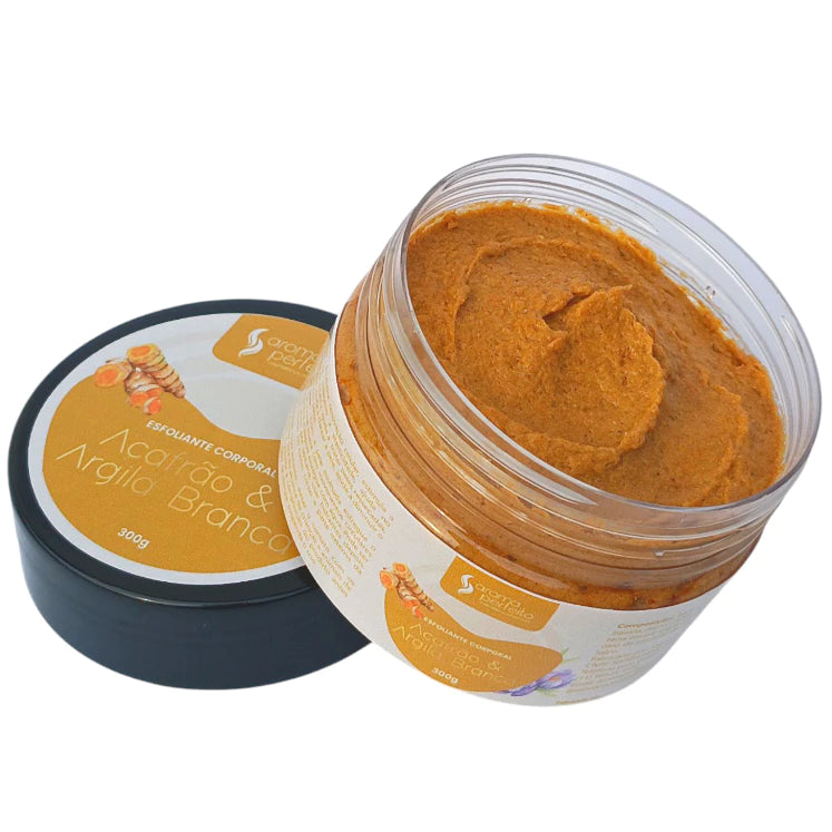 Saffron Body Scrub with White Clay (anti-folliculitis, whitening) 300g