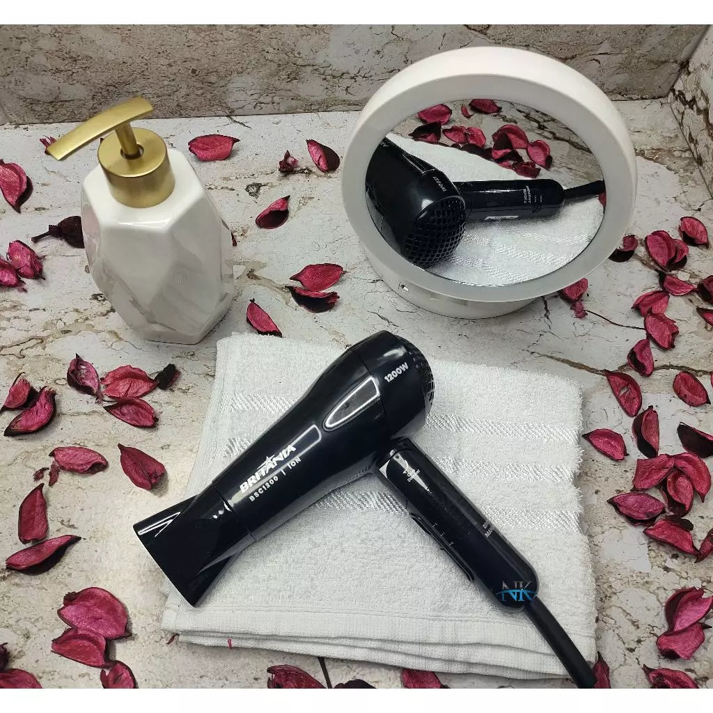 Britânia Ion 1200W Folding Travel Hair Dryer with Curl Diffuser