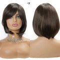 Short Organic Straight Lace Wig Sold with Bangs