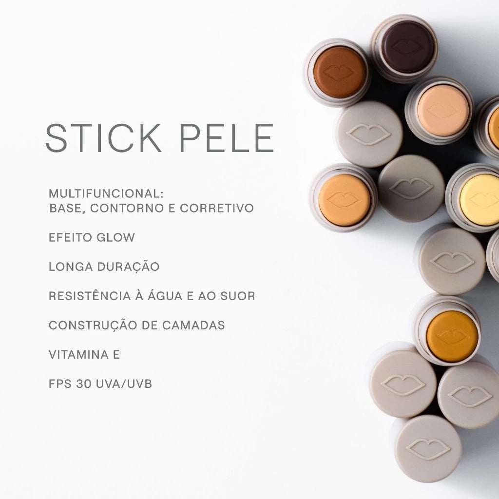 Boca Rosa Stick Pele FPS 30 — Base Multifuncional com Proteção Solar