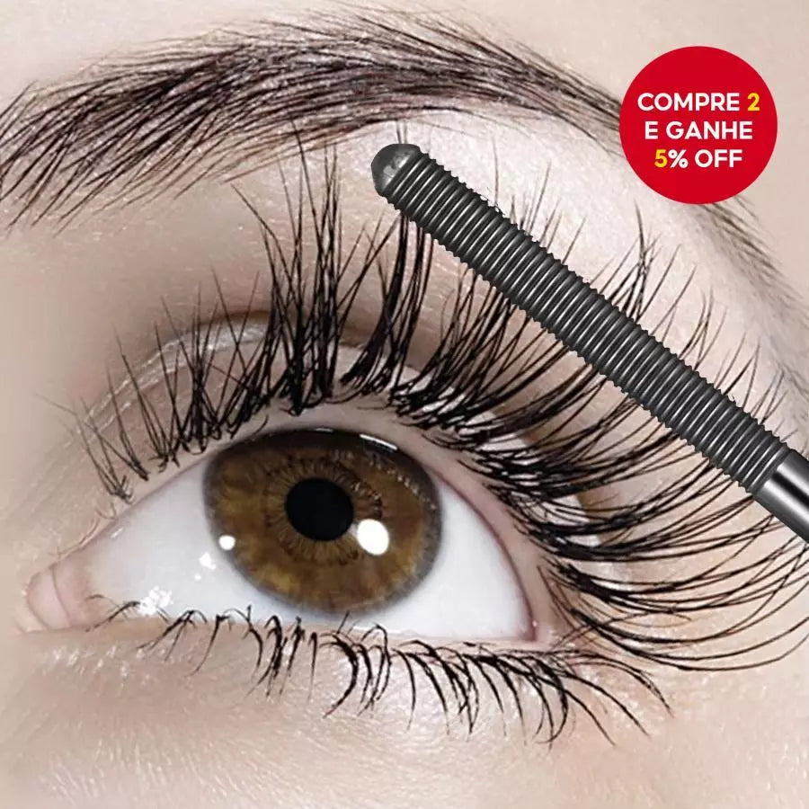 Super Mascara, Spiral Brush, Waterproof, Sweatproof, Long Lasting with Lengthening and Curling Effect