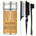 Wanmei 4 Pieces Hair Care Set - Smooth Back Brush, Wax Stick and Edge Brush for Men & Women