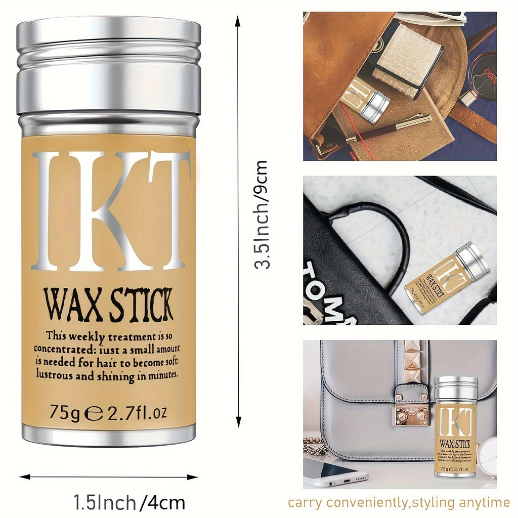 Wanmei 4 Pieces Hair Care Set - Smooth Back Brush, Wax Stick and Edge Brush for Men & Women