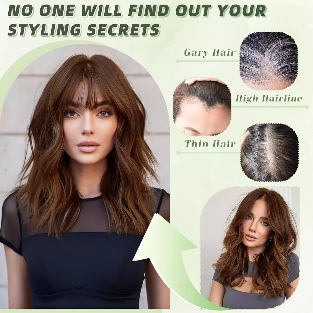 Women's Wigs & Hair Extensions Topper 5x9cm Short Volume Boost Copper White