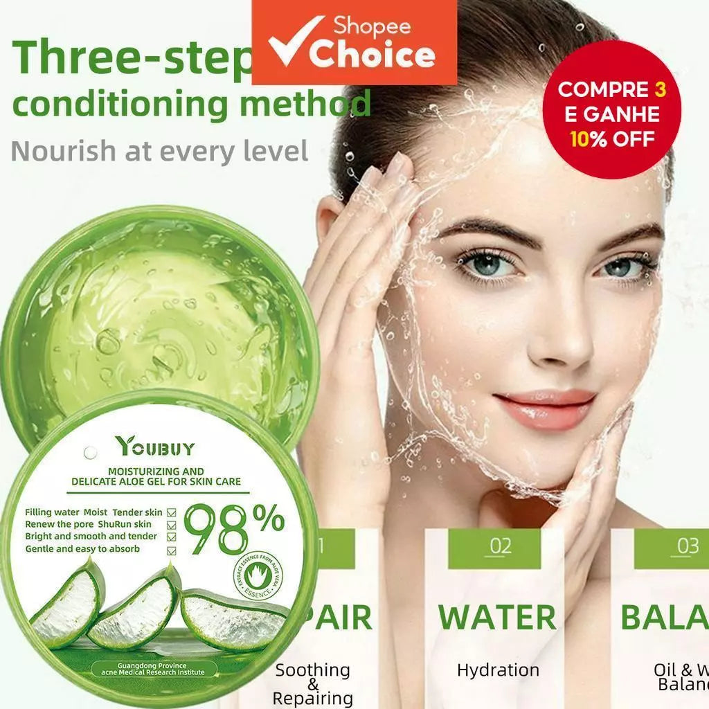 Youbuy Aloe Gel – Moisturizing & Facial Brightening Skin Care – 300g