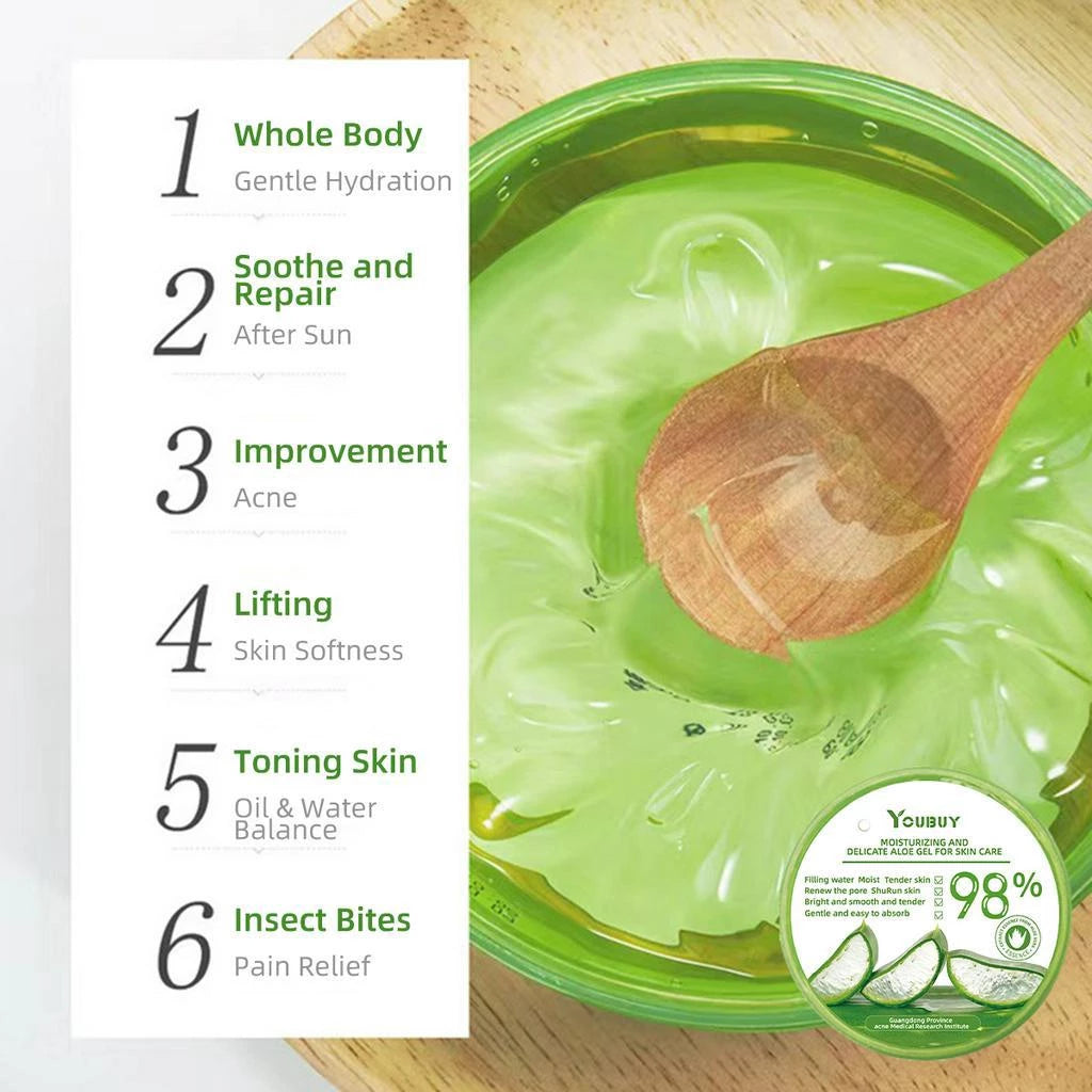 Youbuy Aloe Gel – Moisturizing & Facial Brightening Skin Care – 300g