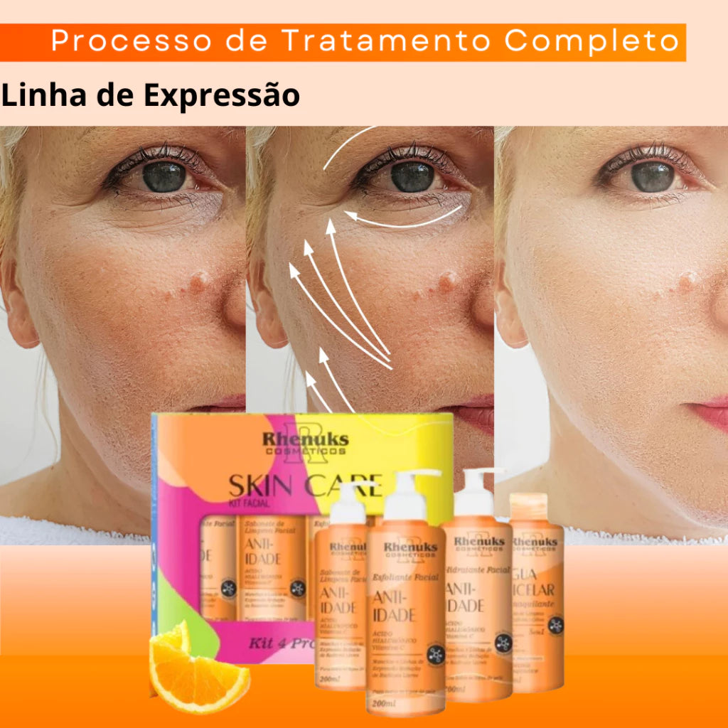 Kit Skincare Vitamina C Anti idade Clareador Rhenuks