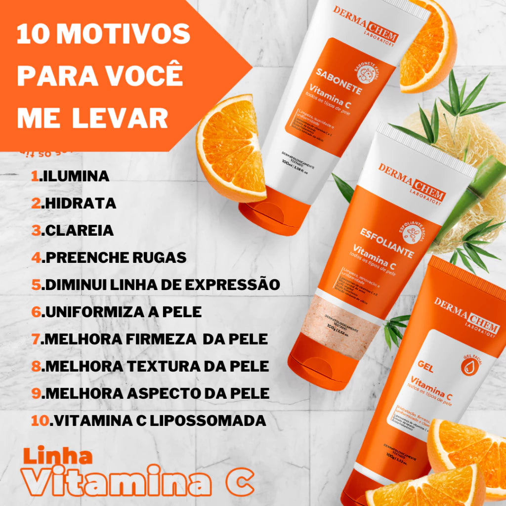 Kit Skincare — Rotina Clareadora com Vitamina C (4 Itens)