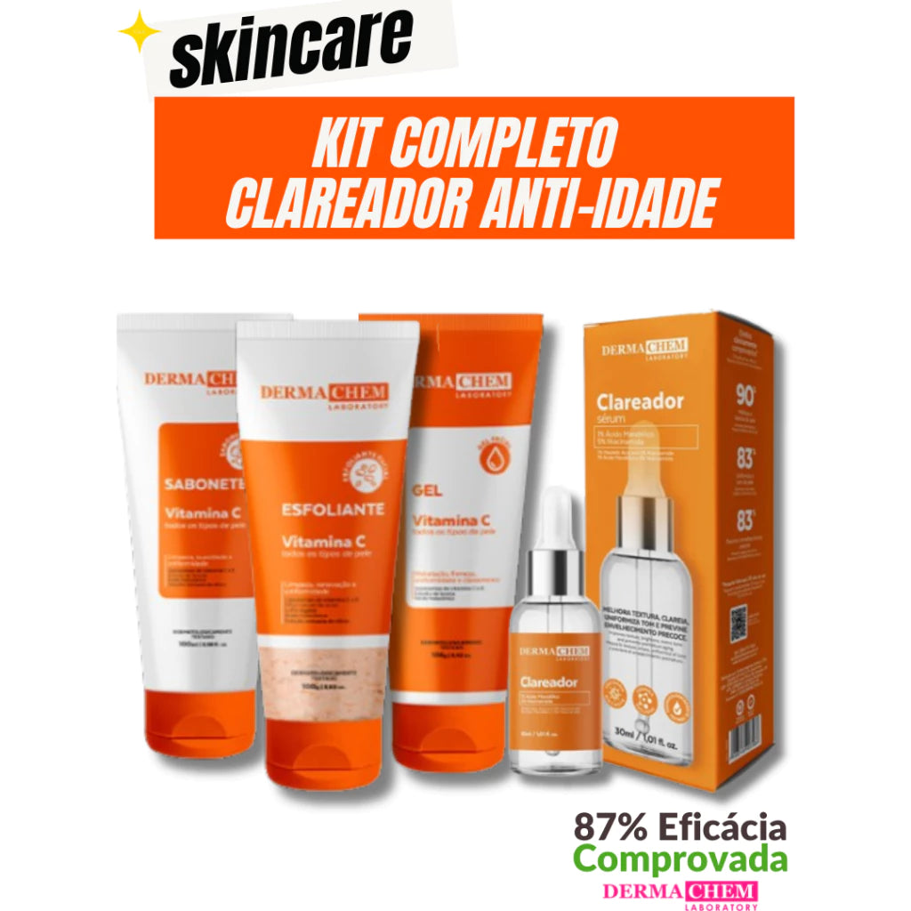 Kit Skincare — Rotina Clareadora com Vitamina C (4 Itens)