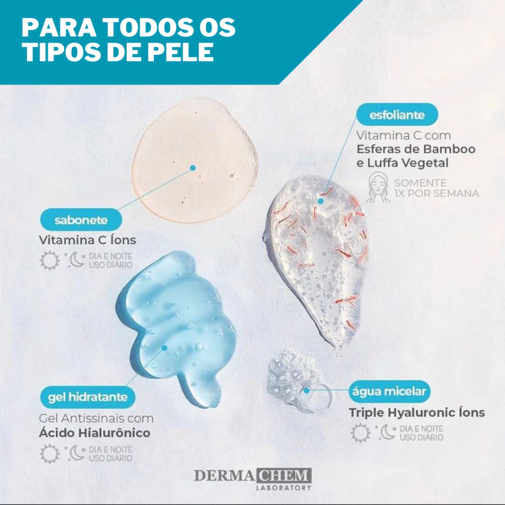 Kit Skincare — Rotina Clareadora com Vitamina C (4 Itens)