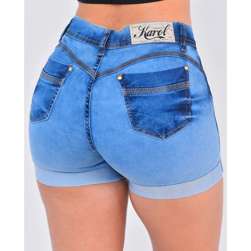 Kit with 20 Women's Lycra Denim Shorts - Wholesale Price for Resale