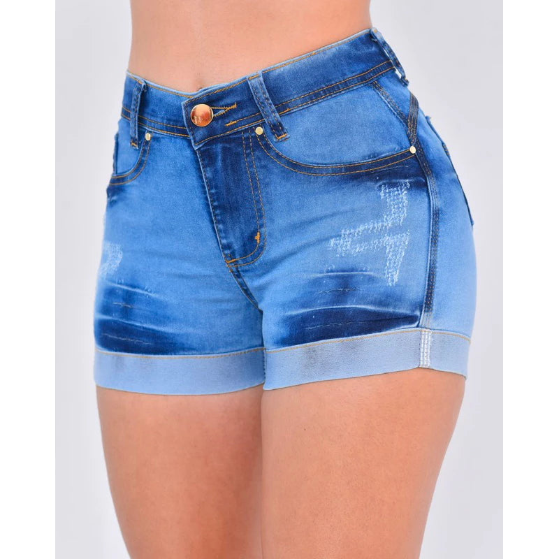 Kit with 20 Women's Lycra Denim Shorts - Wholesale Price for Resale