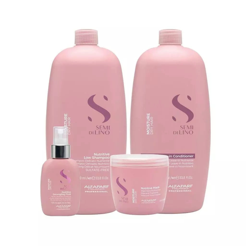 Kit Alfaparf Semi Di Lino Diamond - Shampoo, Condicionador, Máscara e Spray