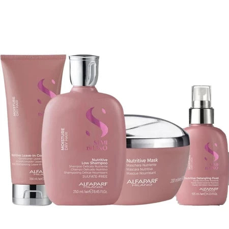 Kit Alfaparf Semi Di Lino Diamond - Shampoo, Condicionador, Máscara e Spray